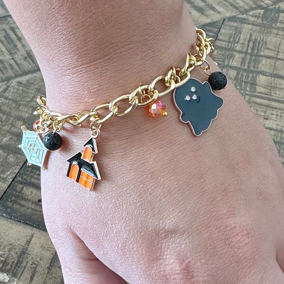 Halloween Charm Bracelet - 7.5 inch - Picture 1 of 10